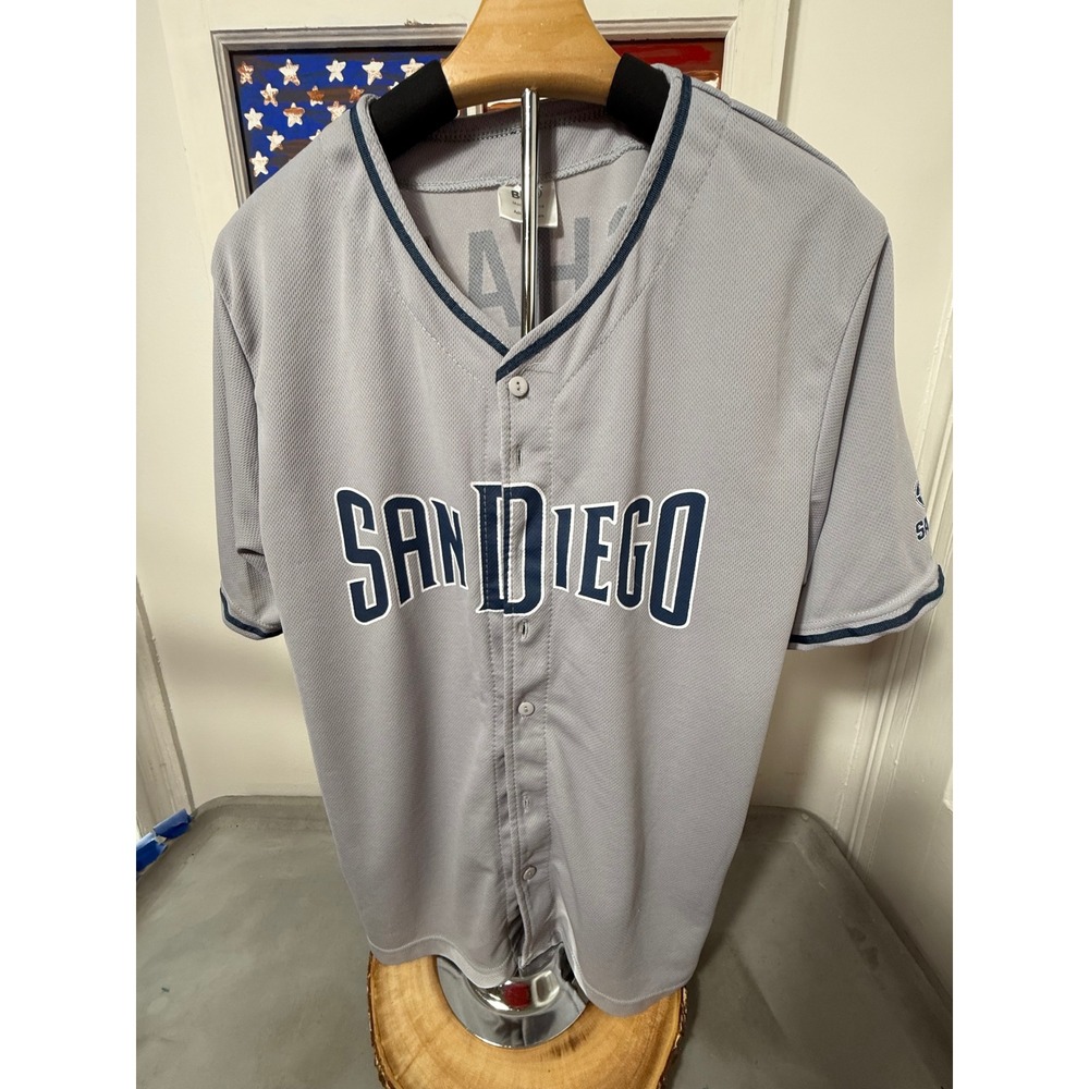 San‎ Diego Baseball Jersey Richard #3 Fox Sports BDA Adult Medium Gray
